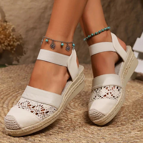 Anita™ Sandalen | Comfortabele Dames Sandalen met Kantdetails en Ergonomische Zool