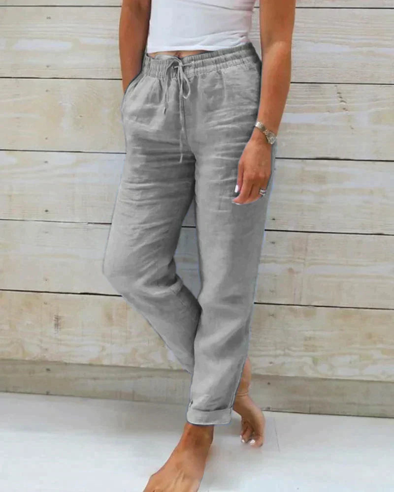 Saphira Broek | Dames Linnen Broek met Relaxte Pasvorm en Tijdloos Design