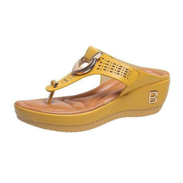 Adelaide Sandalen | Leren Wedge Sandalen met Geheugenschuim en Schokabsorberende Zool