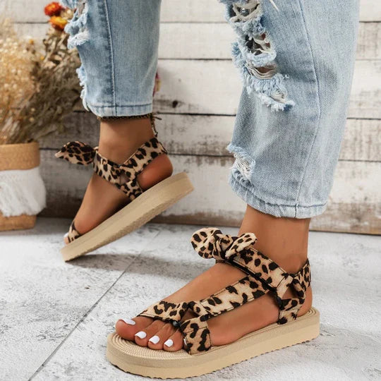 Arya Sandalen | Leopardprint Sandalen met Zachte Zool en Modieuze Uitstraling