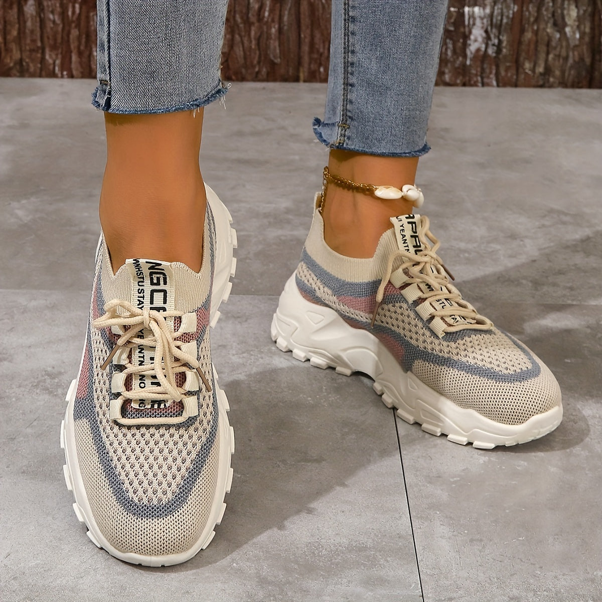 Siena Sneakers | Lichtgewicht Dames Sneakers met Ademend Mesh en Verhoogde Zool