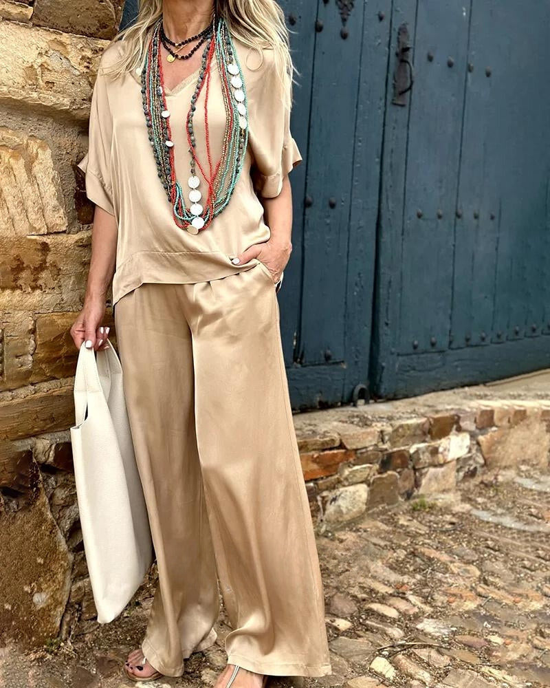 Vittoria Set | Elegante Damescombinatie van Blouse en Broek met Luxe Comfort