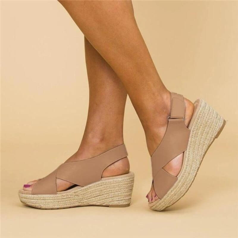 Camila Sleehaksandalen | Zomerse Sandalen met Gekruiste Bandjes en Comfortabele Hak