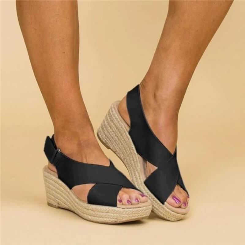 Camila Sleehaksandalen | Zomerse Sandalen met Gekruiste Bandjes en Comfortabele Hak