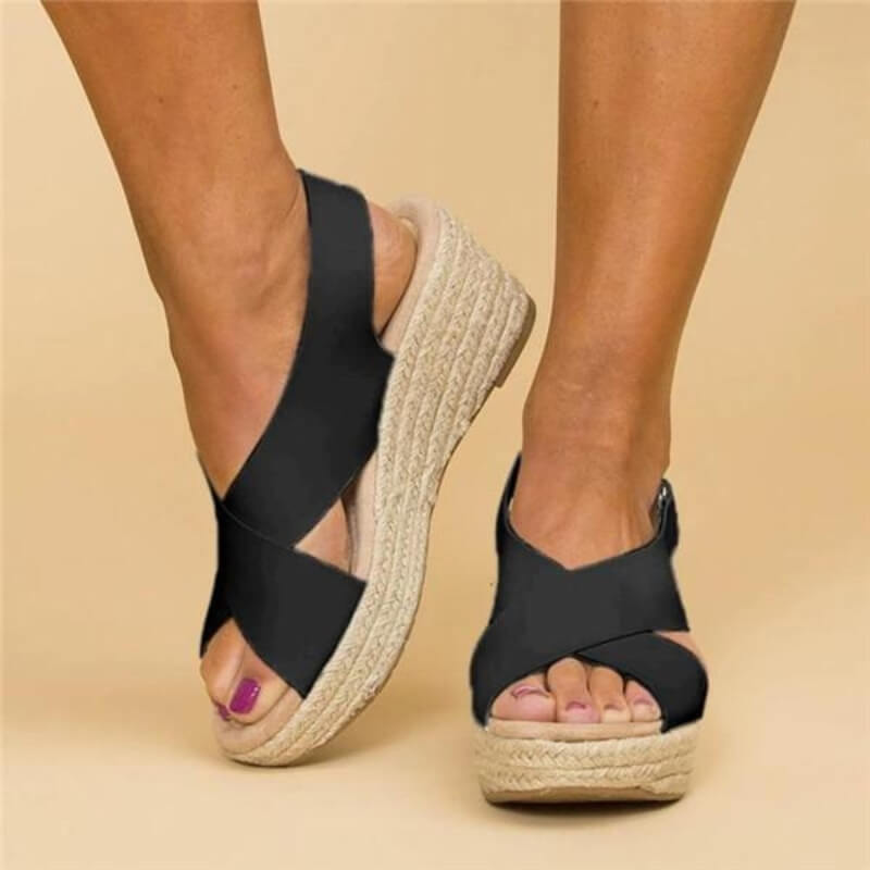 Camila Sleehaksandalen | Zomerse Sandalen met Gekruiste Bandjes en Comfortabele Hak