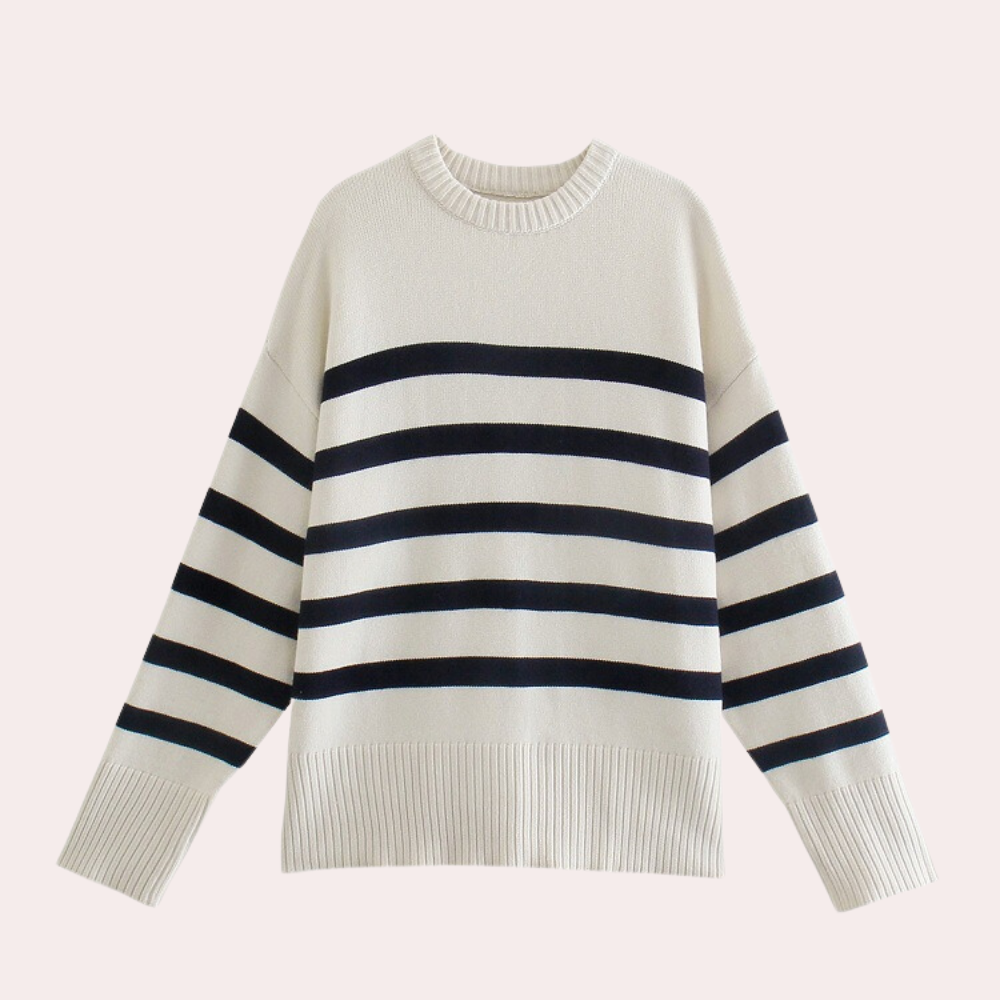 Alina Trui | Oversized Damestrui met Hoge Kraag en Elegante Details