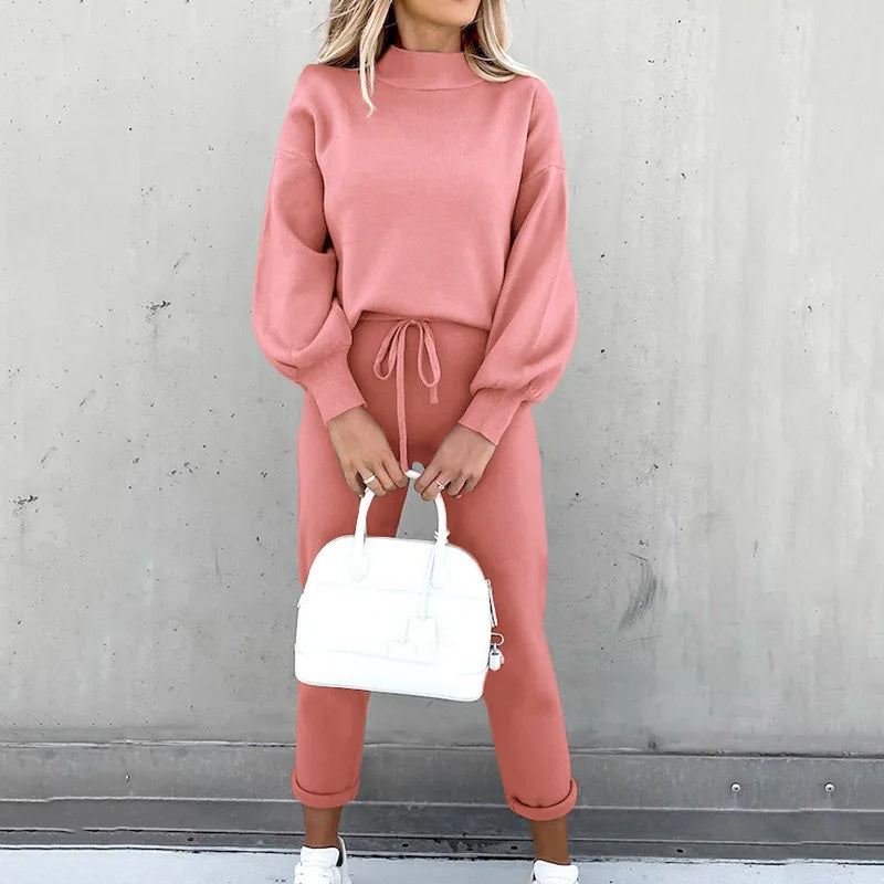 Abby Comfy Set | Tweedelige Loungewear Set met Hoge Taille en Zachte Trui