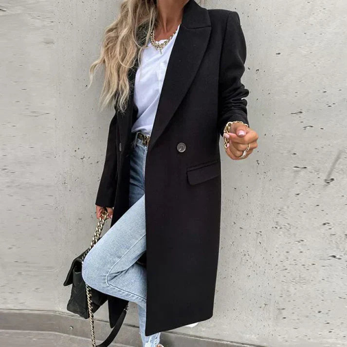 Adriana - Luxe Tweed Plaid Jas | Elegante Damesjas met Tijdloos Ruitmotief en Knoopsluiting