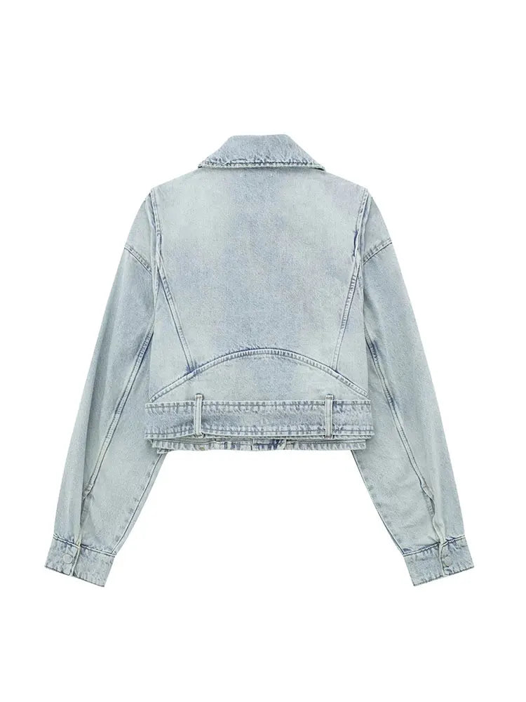Adriana - Korte Jas Denim Chic | Stijlvolle Spijkerjas met Losse Pasvorm voor Ieder Seizoen