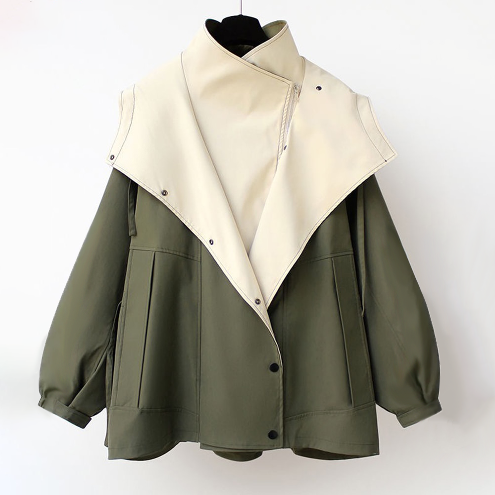 Allegra Coat | Water- en Winddichte Oversized Jas met Dubbele Kraag
