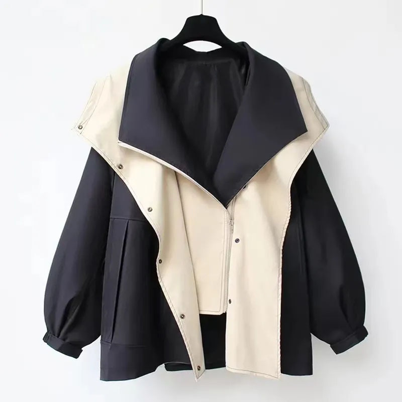 Allegra Coat | Water- en Winddichte Oversized Jas met Dubbele Kraag