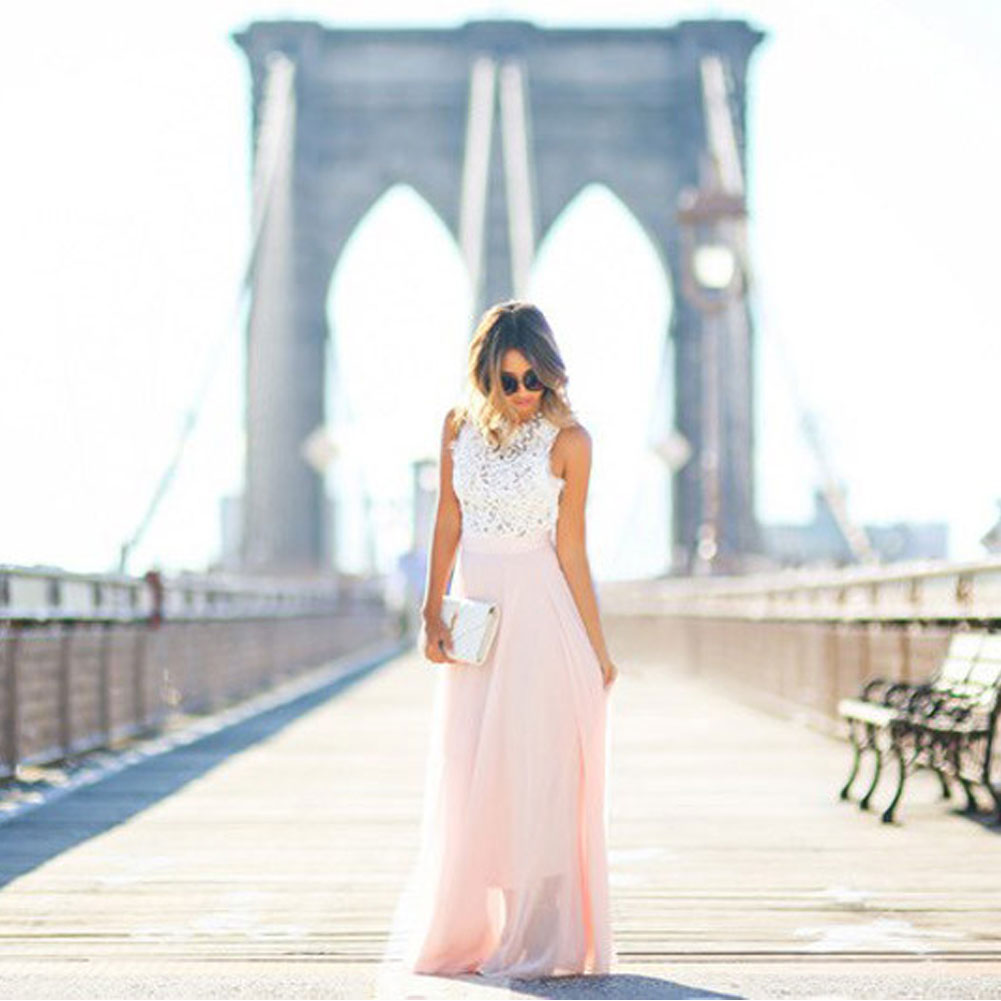 Anaya Maxi-Jurk | Elegante Witte Chiffon Zomerjurk met Romantisch Silhouet