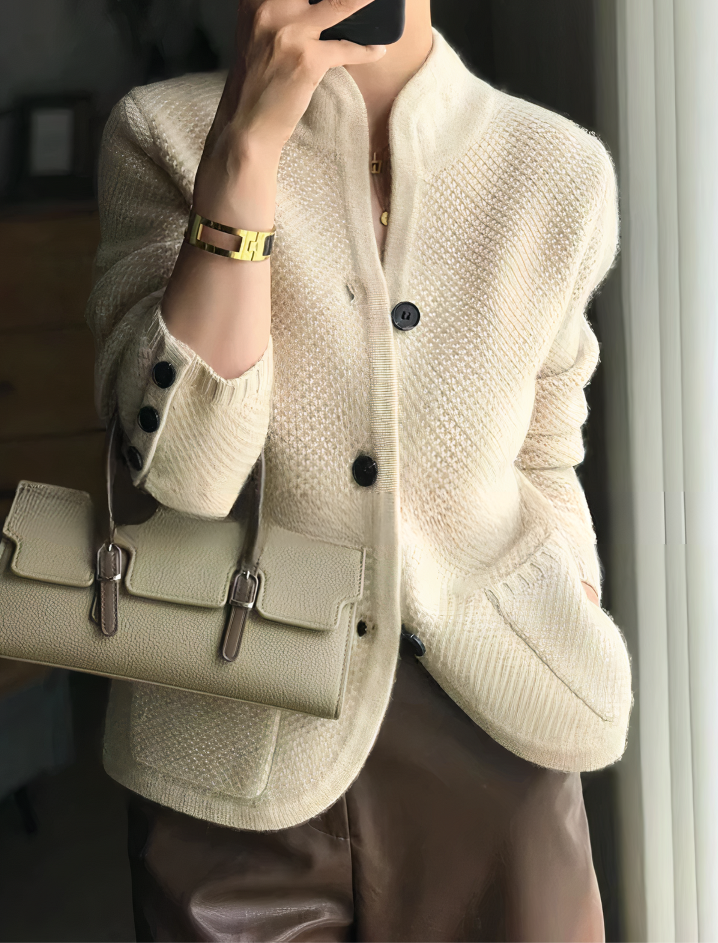 Avalon Kasjmier Cardigan | Luxe Damesvest met Knoopsluiting en Zakken