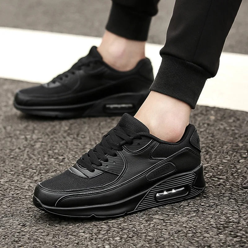 Ambroos Sneakers | Heren Sneakers met Hoge Zool, Luchtkussen en Leren Afwerking