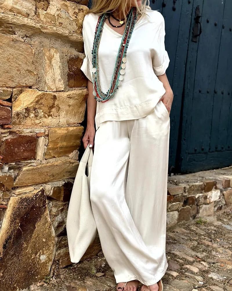 Vittoria Set | Elegante Damescombinatie van Blouse en Broek met Luxe Comfort