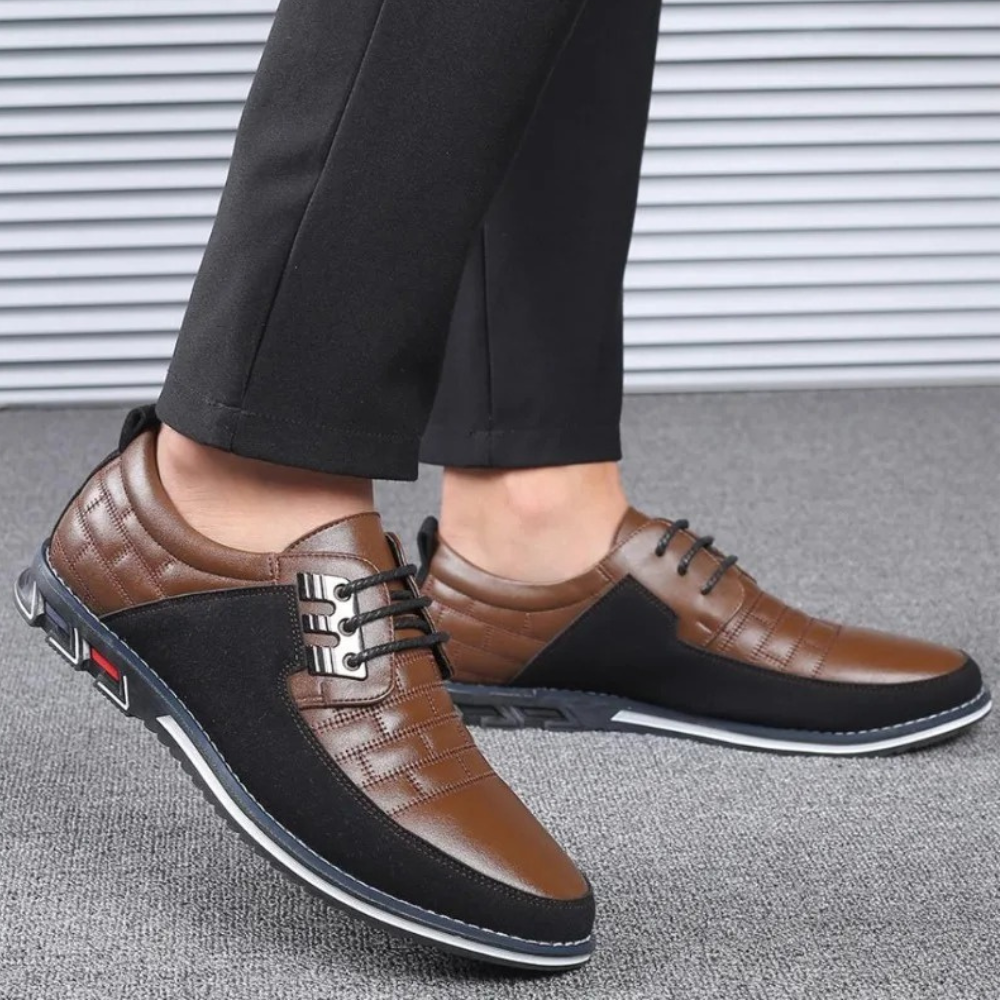 Leonardo Schoenen | Leren Orthopedische Herenschoenen met Voetboogsteun en Antislipzool