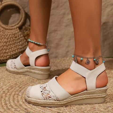 Anita™ Sandalen | Comfortabele Dames Sandalen met Kantdetails en Ergonomische Zool