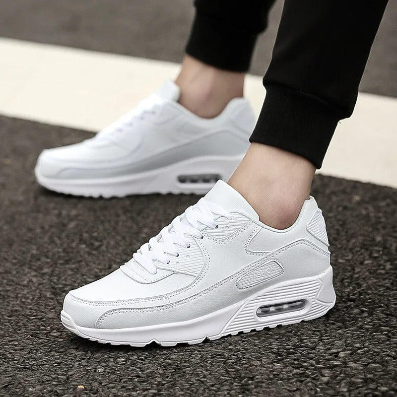 Ambroos Sneakers | Heren Sneakers met Hoge Zool, Luchtkussen en Leren Afwerking