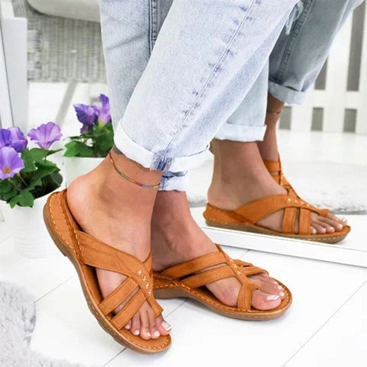 Isabella Sandalen | Instap Dames Sandalen met Wigzool en Ademende Eigenschappen