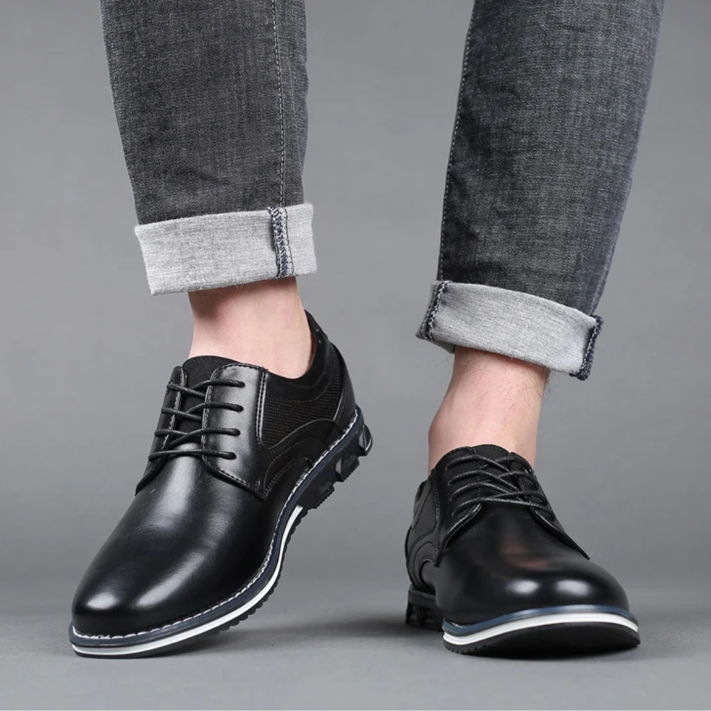 Alberto Schoenen | Leren Orthopedische Herenschoenen met Voetboogsteun en Antislipzool