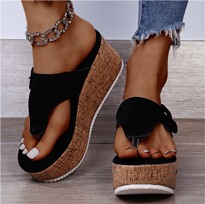 Adele Sandalen | Hoge Orthopedische Sandalen met Verhoogd Platform en Verstelbare Banden