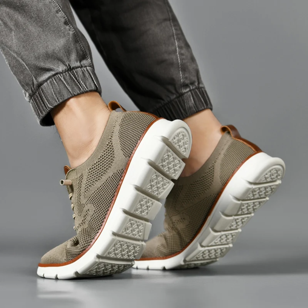 Alessio Herenschoenen | Orthopedische Brede Schoenen met Gebreid Design en Ergonomische Steun