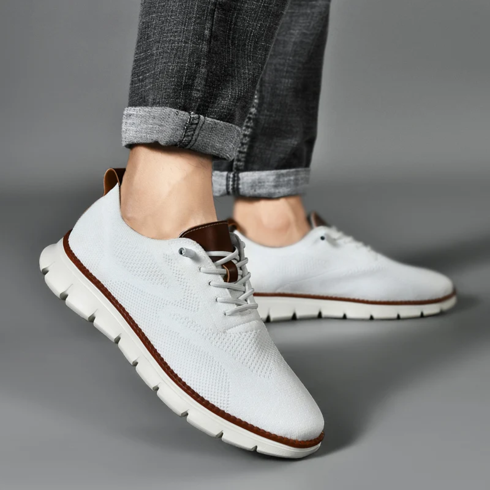 Alessio Herenschoenen | Orthopedische Brede Schoenen met Gebreid Design en Ergonomische Steun