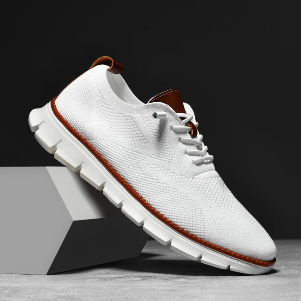 Alessio Herenschoenen | Orthopedische Brede Schoenen met Gebreid Design en Ergonomische Steun