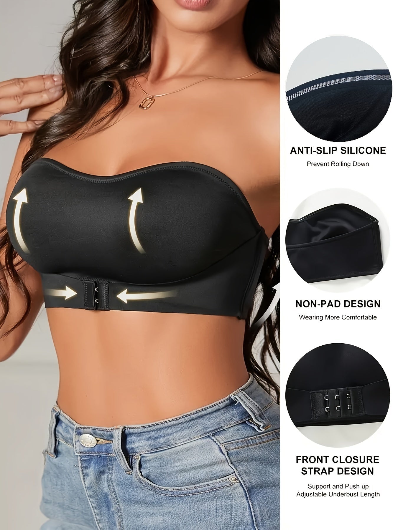 Elena Bandeau BH | Sportieve Naadloze Dames BH met Antislipband en Comfortabele Pasvorm