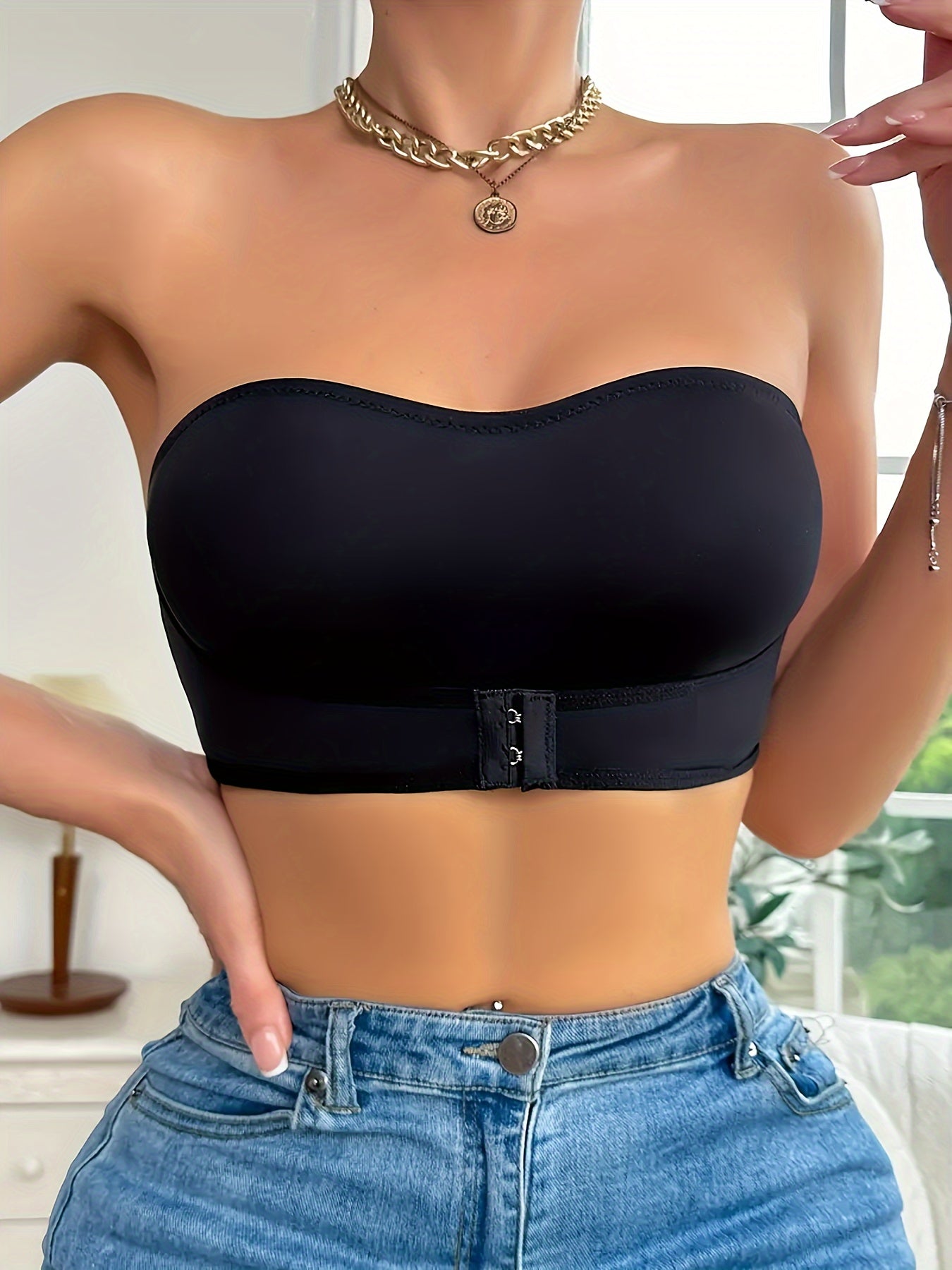 Elena Bandeau BH | Sportieve Naadloze Dames BH met Antislipband en Comfortabele Pasvorm