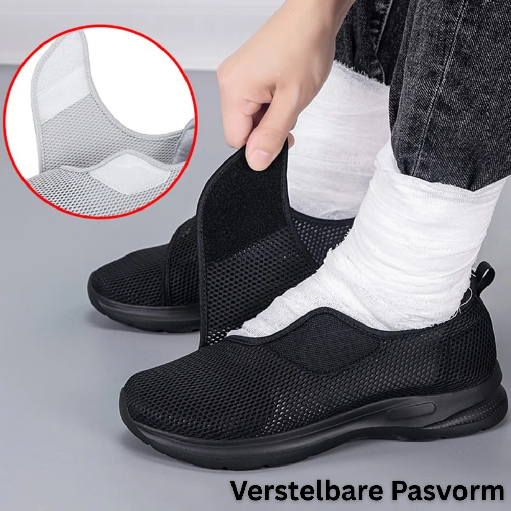 Raffaela Schoenen | Orthopedische Klittenbandschoenen met Mesh en Brede Pasvorm