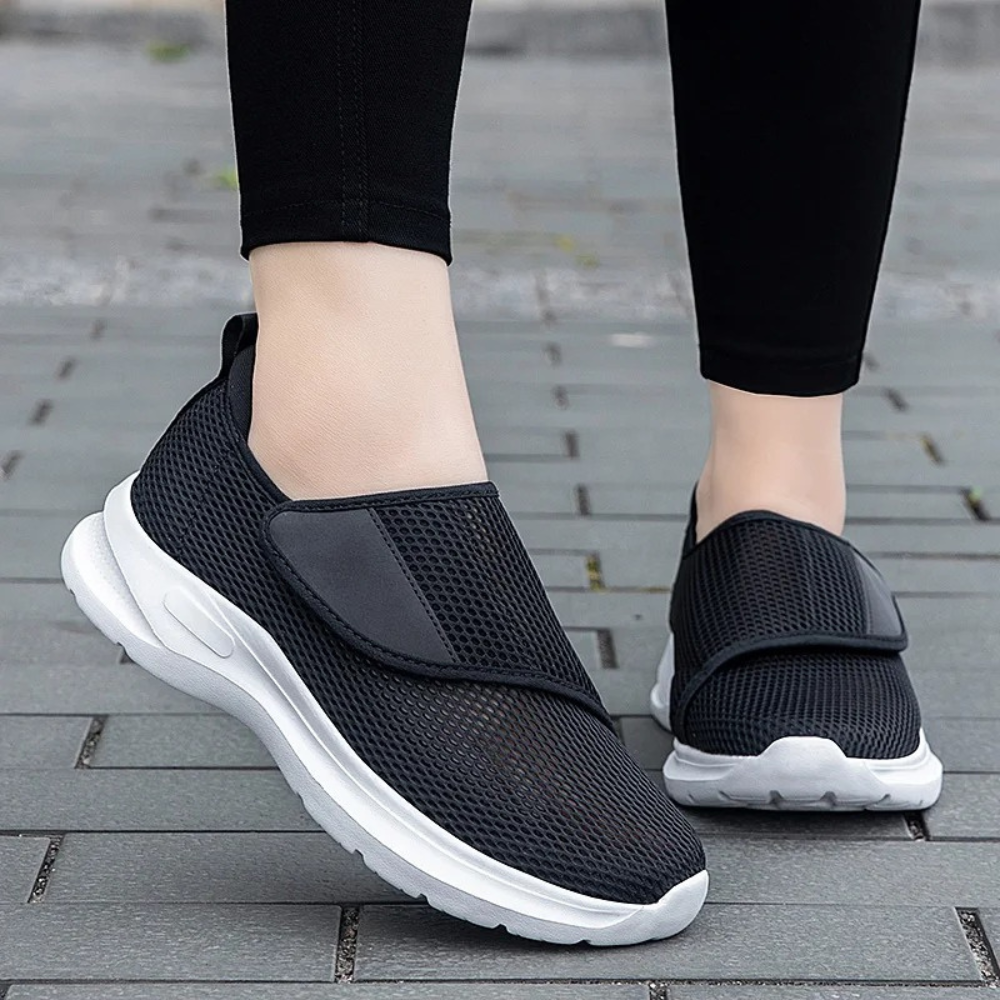 Raffaela Schoenen | Orthopedische Klittenbandschoenen met Mesh en Brede Pasvorm