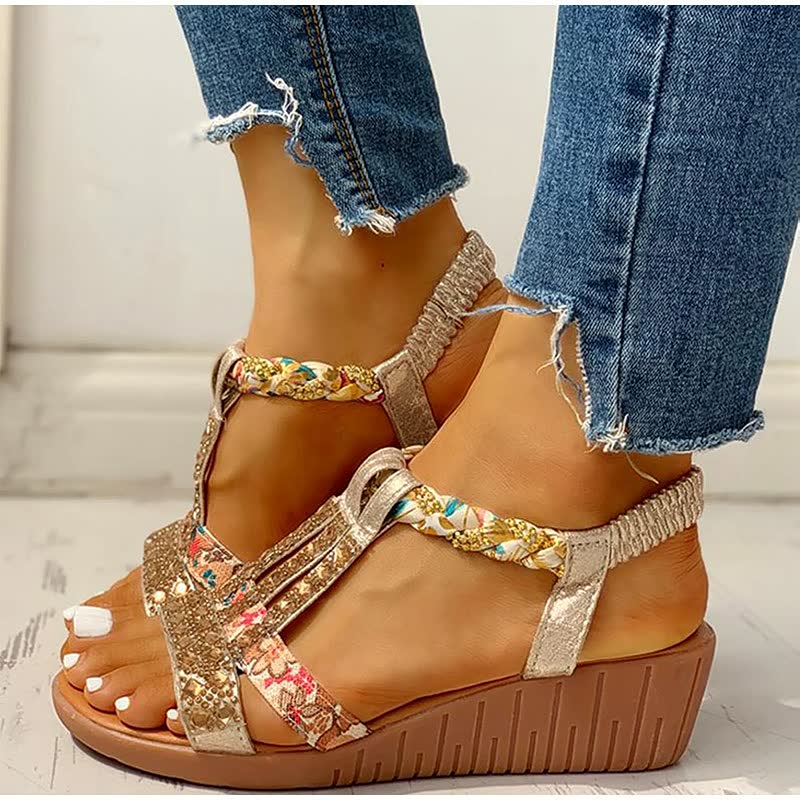 PrettyFeet™ Slippers | Boho Slippers met Comfortabele Sleehak en Chique Design