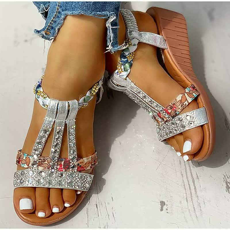 PrettyFeet™ Slippers | Boho Slippers met Comfortabele Sleehak en Chique Design