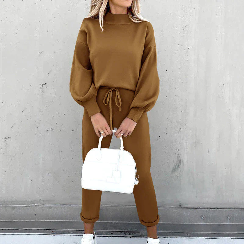 Abby Comfy Set | Tweedelige Loungewear Set met Hoge Taille en Zachte Trui