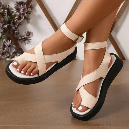 Afrozeh™ Dikke Gladiator Sandalen | Trendy Zomersandalen met Comfort, Grip en Duurzaamheid