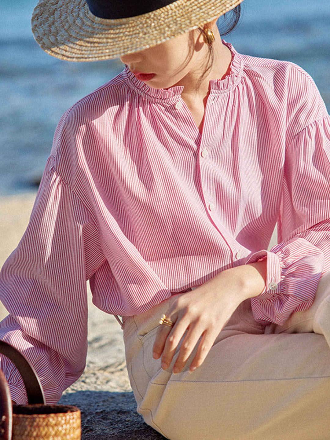 April Top | Klassieke Gestreepte Dames Top met Ronde Hals en Comfortabele Pasvorm