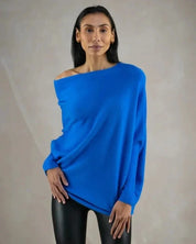 Aurora Asymmetric Sweater | Damestrui met Uniek Asymmetrisch Design en Veelzijdige Swing Kraag
