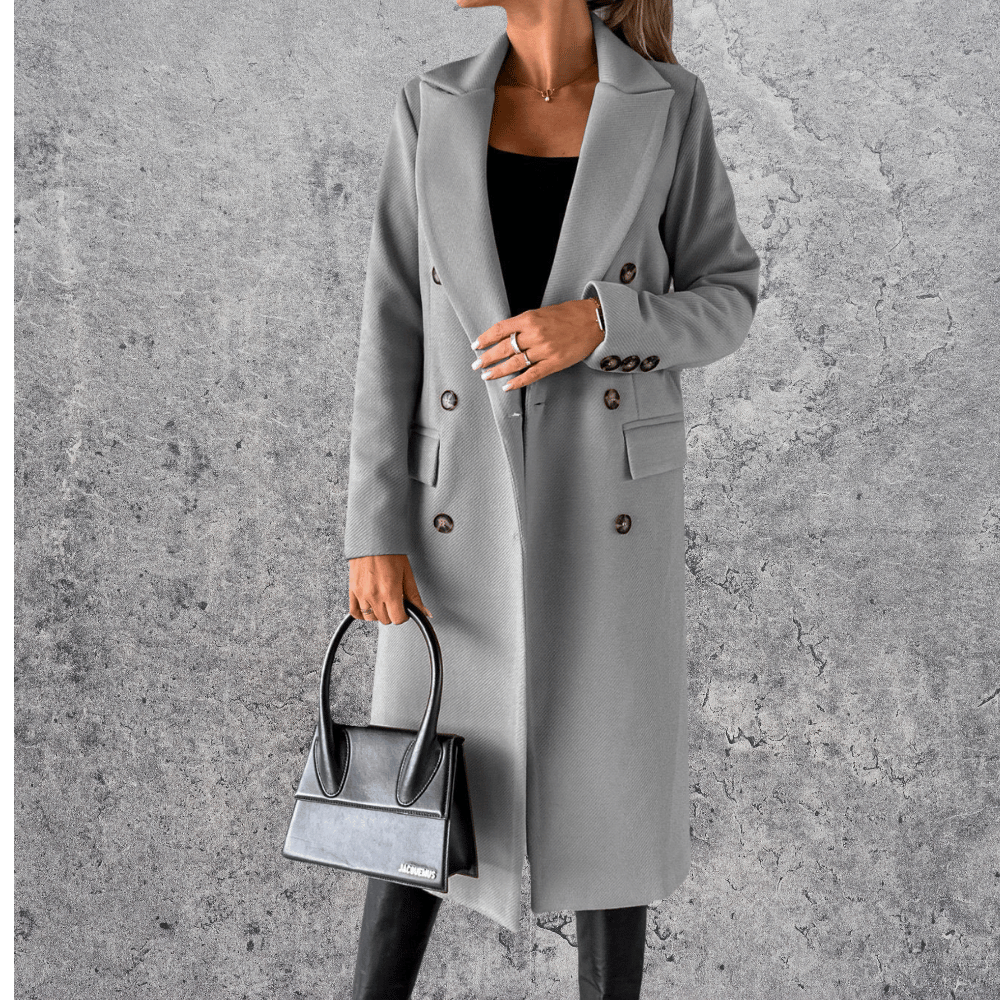 Aeris™ Winter Trenchcoat | Warme Damesjas met Reverskraag in Klassiek Design