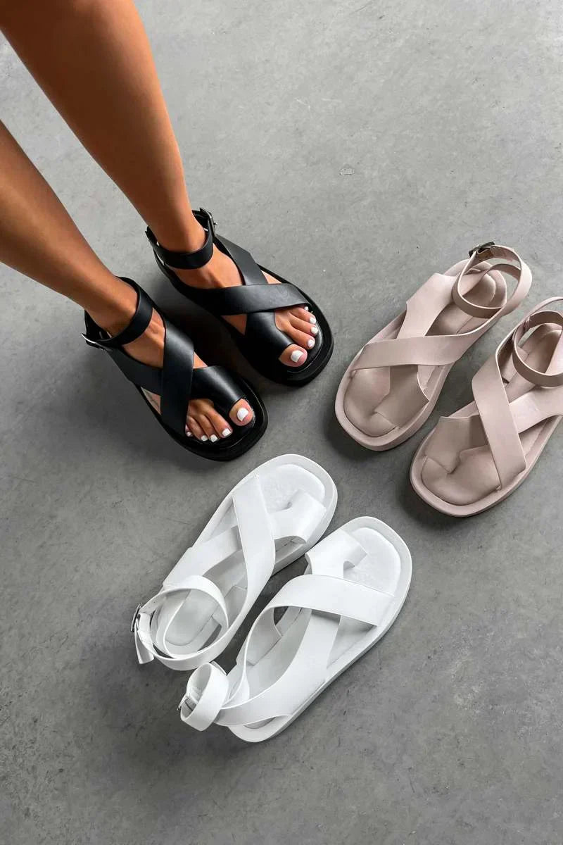 Afrozeh™ Dikke Gladiator Sandalen | Trendy Zomersandalen met Comfort, Grip en Duurzaamheid