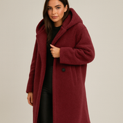 Giulia Bellini | Elegante Lange Teddy Damesjas met Capuchon