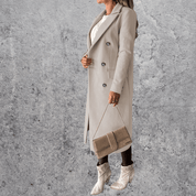 Aeris™ Winter Trenchcoat | Warme Damesjas met Reverskraag in Klassiek Design