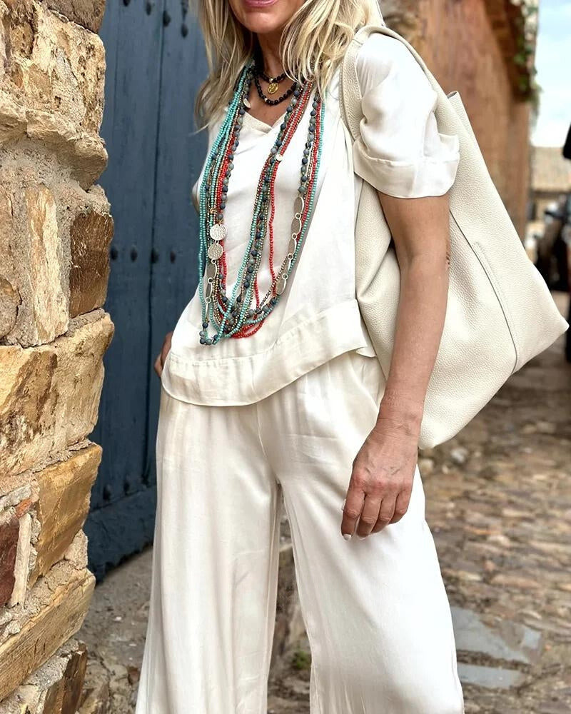 Vittoria Set | Elegante Damescombinatie van Blouse en Broek met Luxe Comfort