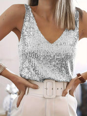 Feestelijke Pailletten Top voor Dames – Glanzende Party Top | Luna DeRossi