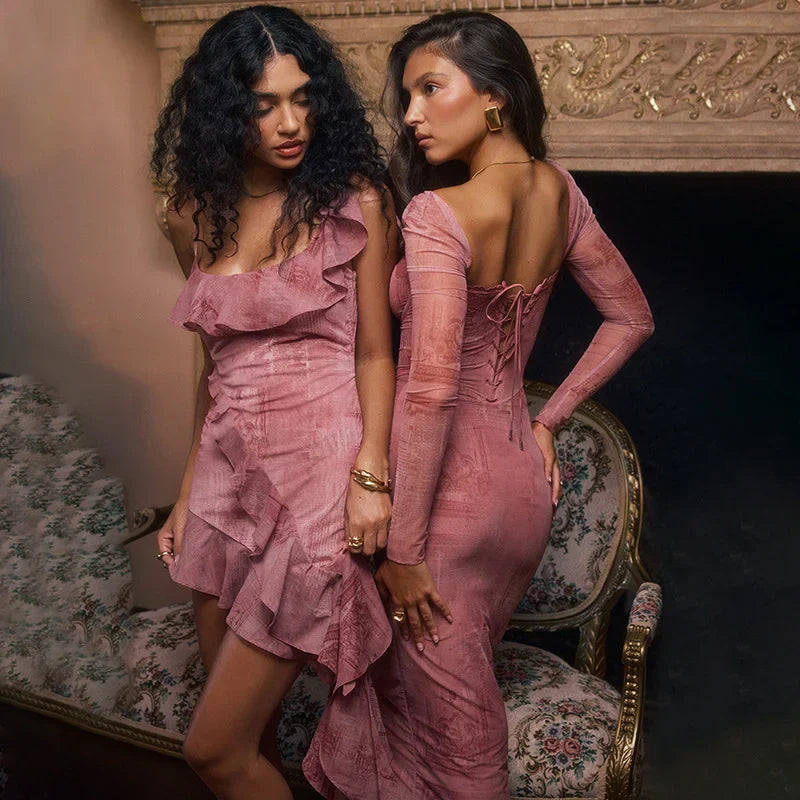 Anouk Jurk | Elegante Roze Jurk met Flatterend Silhouet en Luxe Comfort