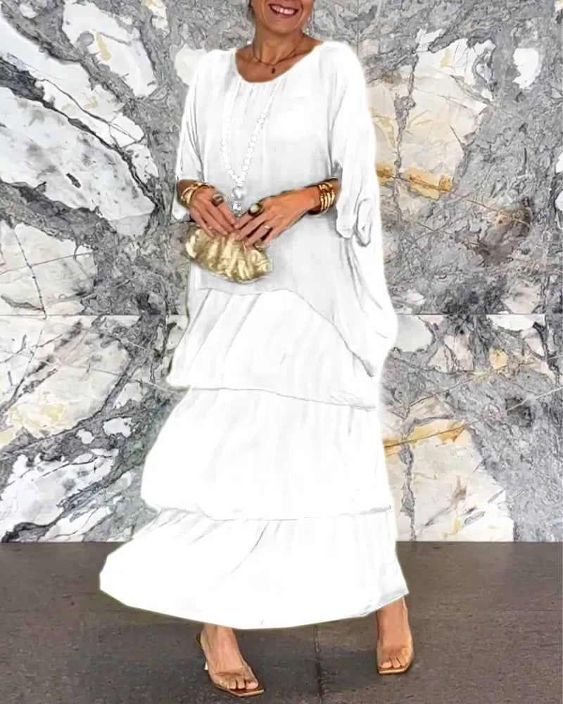 Aurora™ Lange Losse Jurk | Luchtige Zomerjurk met Ultiem Comfort en Elegante Flow