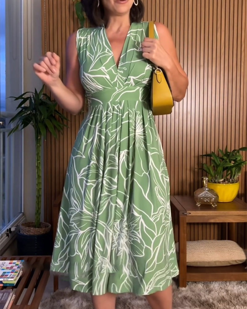 Avaya™ Jurk | Elegante A-Lijn Jurk met Stijlvolle Print