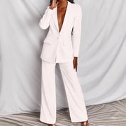 Giulia Blazer Set | Elegant damespak met blazer en pantalon van luxe stof