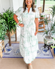 Dames A-lijn Maxi Jurk met Rits Smocked Taille Lente en Zomer - Mauve Bruin / Blauw / Zwart - Maelen
