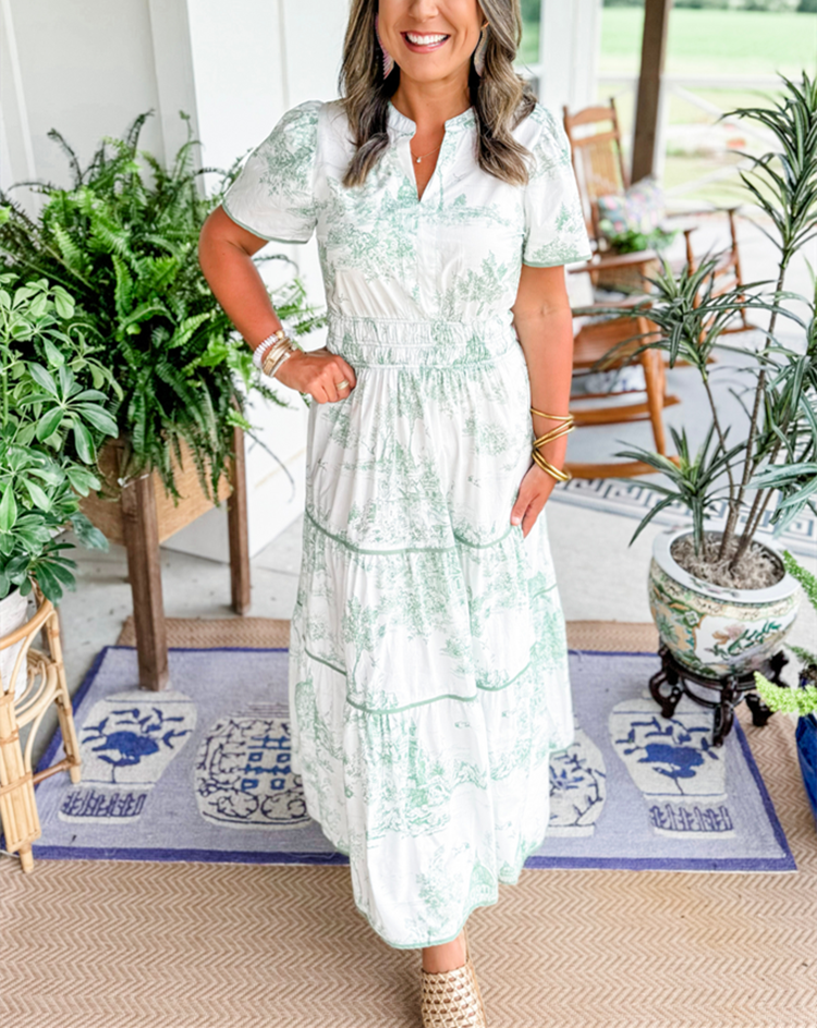 Dames A-lijn Maxi Jurk met Rits Smocked Taille Lente en Zomer - Mauve Bruin / Blauw / Zwart - Maelen